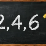 The numbers 2, 4, 6 on a blackboard, the puzzle Peter Wason used to show confirmation bias