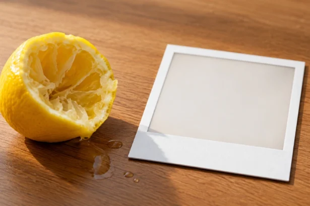 Lemon and blank Polaroid photo illustrating the Dunning–Kruger effect and the 1995 robbery that inspired it